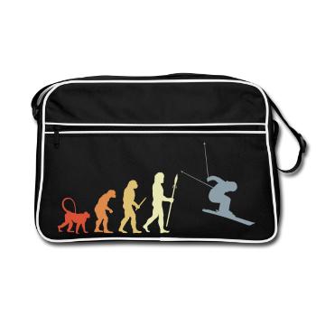 Development of a skier - Retro Bag - black/white - Front