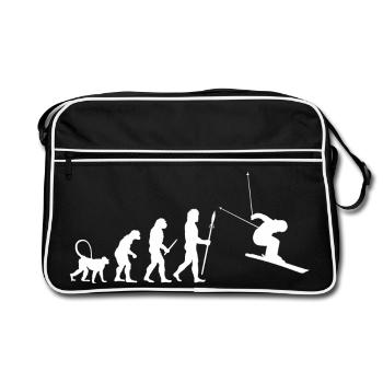 Skiing Evolution - Retro Bag - black/white - Front