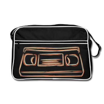 Cassette VHS - Sac Retro - noir/blanc - Devant