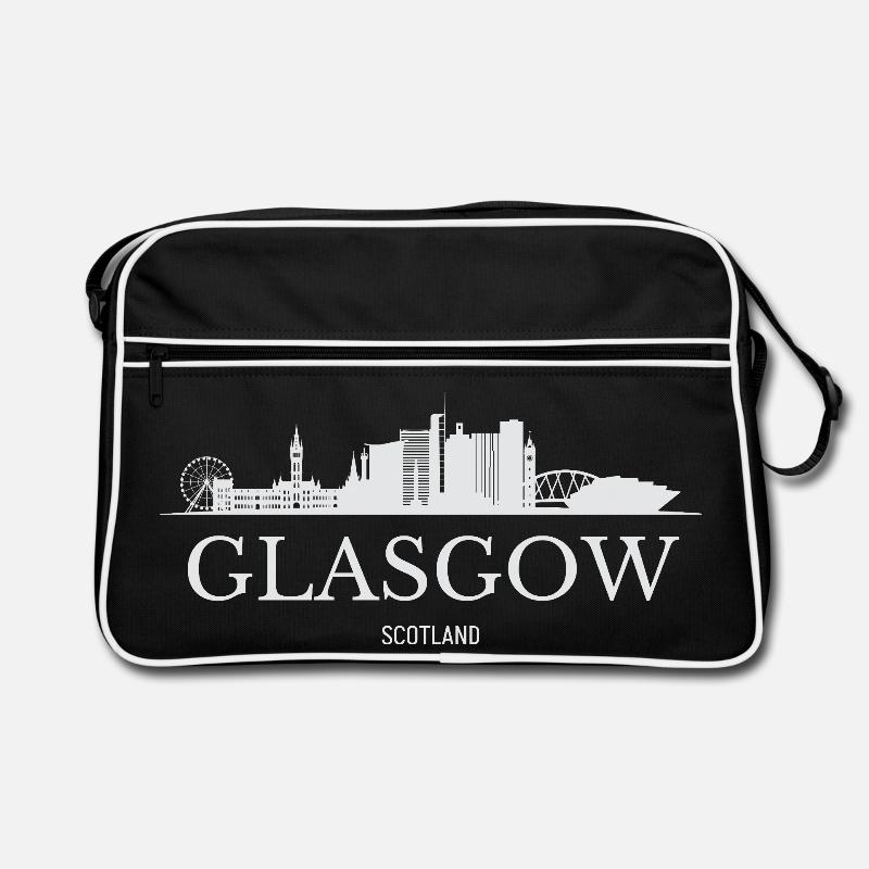 Glasgow Skyline, Glasgow, Schottland Retro Tasche
