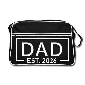 Papa Est 2026 Papa Sera Nouveau Papa 2026 - Sac Retro - noir/blanc - Devant