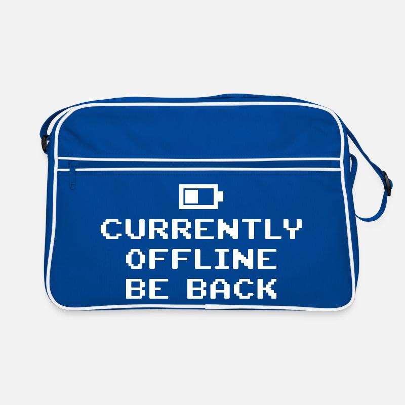 Currently Offline Be Back Akku leer Retro Tasche