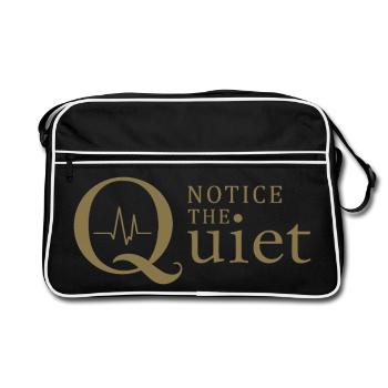 Notice the Quiet Mindfulness and Silence - Retro Bag - black/white - Front