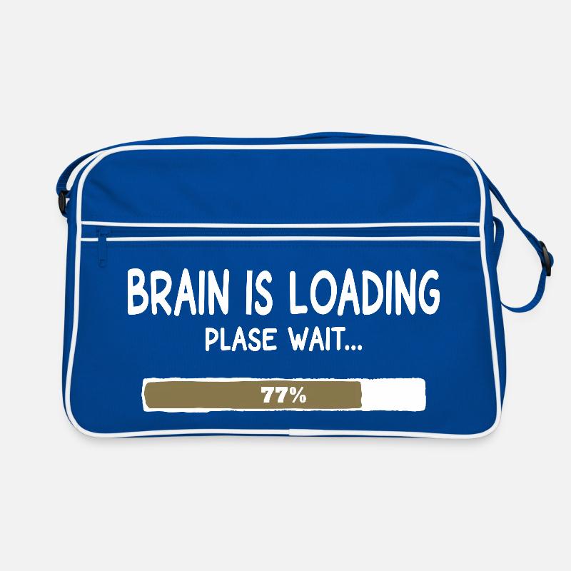 Loading the Brain – Loading Bar Humor Retro Bag