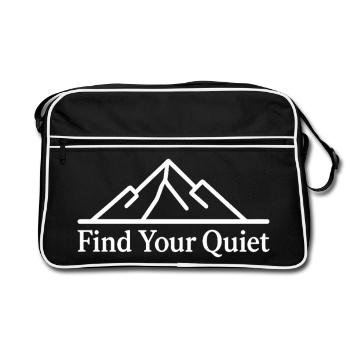 Find Your Quiet Mountains Nature Relaxation - Retro Bag - black/white - Front