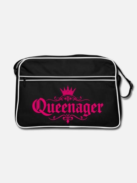 Queenager Krone für stolze junggebliebene Frauen - Sac Retro - noir/blanc - Devant