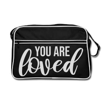 Tu es aimé, peu importe la compassion que tu ressens - Sac Retro - noir/blanc - Devant