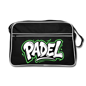 Padel Style Graffiti Style Sport Look Urbain - Sac Retro - noir/blanc - Devant