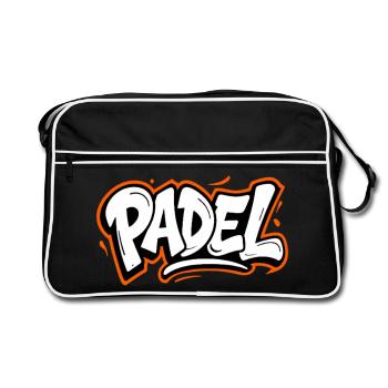 Padel Style Graffiti Style Sport Look Urbain - Sac Retro - noir/blanc - Devant
