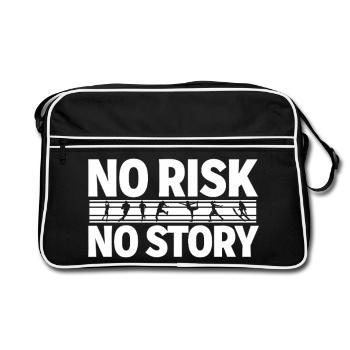 AUCUN RISQUE SANS HISTOIRE Déclaration d’aventure sportive - Sac Retro - noir/blanc - Devant