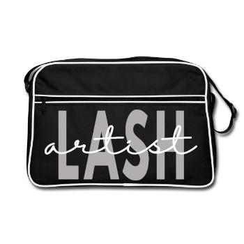 Lash Artist Eyelash Tech Makeup Artist Beauty - Retro Bag - black/white - Front