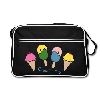 Eis - Retro Bag - black/white - Front