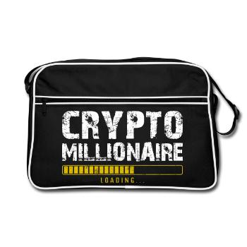 Crypto millionaire - Retro Bag - black/white - Front