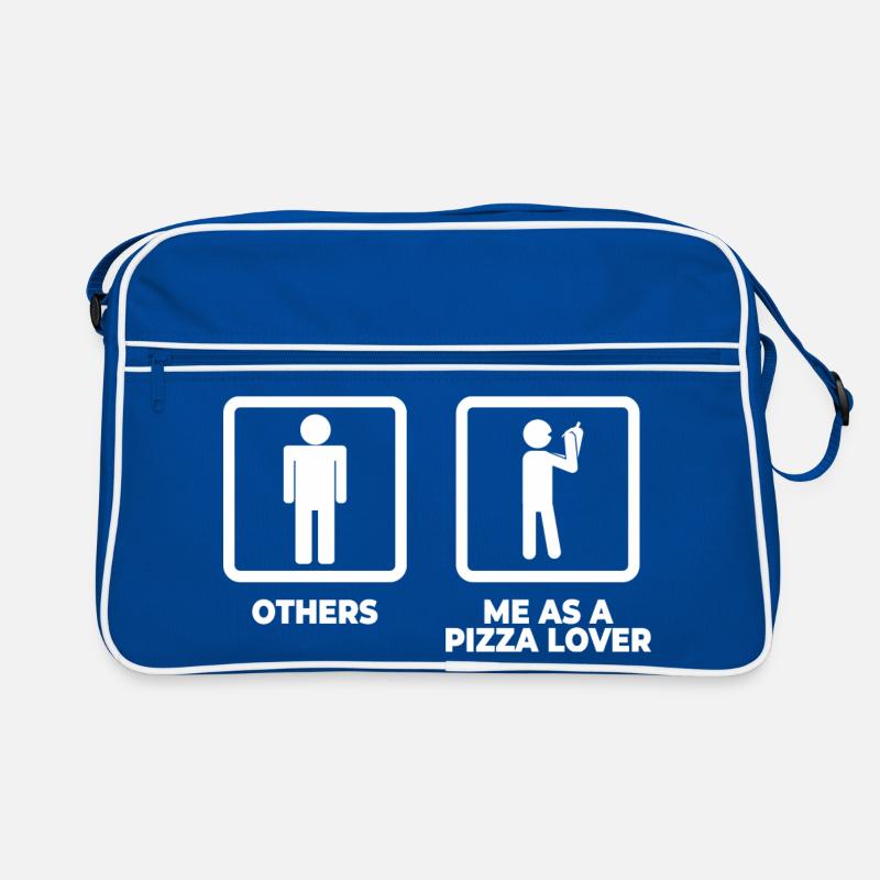 Pizza Lover Stick Figure Retro Bag
