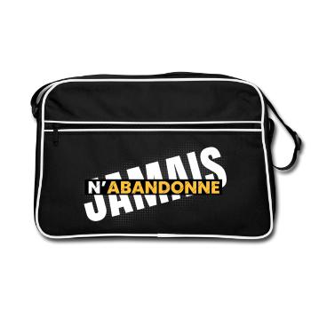 N'Abandonne Résilience Urbaine - Sac Retro - noir/blanc - Devant