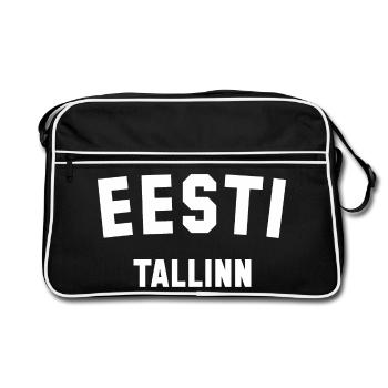 EESTI Estonie Tallinn - Sac Retro - noir/blanc - Devant