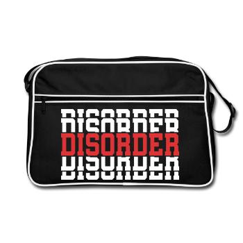 T-Shirt Désordre Texte Empilé Cadeau T-Shirt - Sac Retro - noir/blanc - Devant