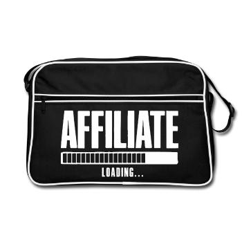 Affiliate Loading Online Business Affiliate - Retro Tasche - Schwarz/Weiß - Vorne