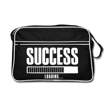 Success Loading Online Business Affiliate - Retro Tasche - Schwarz/Weiß - Vorne