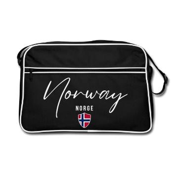 Norwegian pride, Norwegian patriot - Retro Bag - black/white - Front