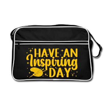 Artist Painter Graphic Have An Inspiring Day Gift - Retro Tasche - Schwarz/Weiß - Vorne