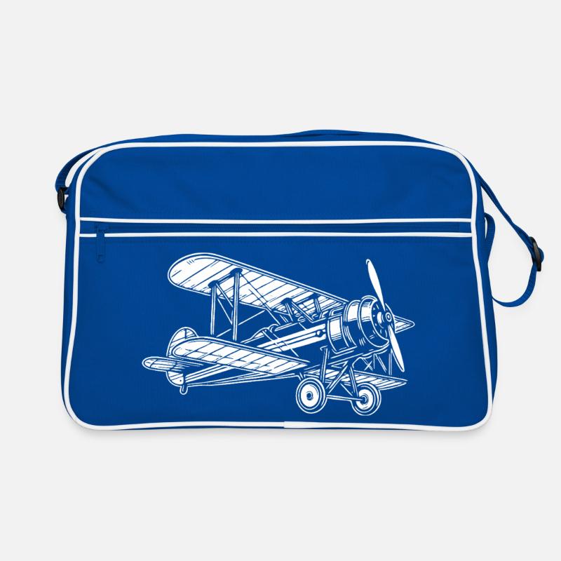 Biplane Oldtimer, conception classique d’avion Sac Retro