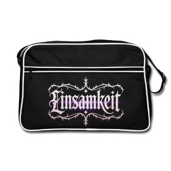 Loneliness Shirt – Gothic Lettering - Retro Bag - black/white - Front