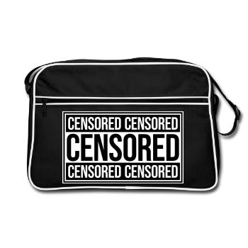 Déclaration drôle censurée Logo de la liberté - Sac Retro - noir/blanc - Devant