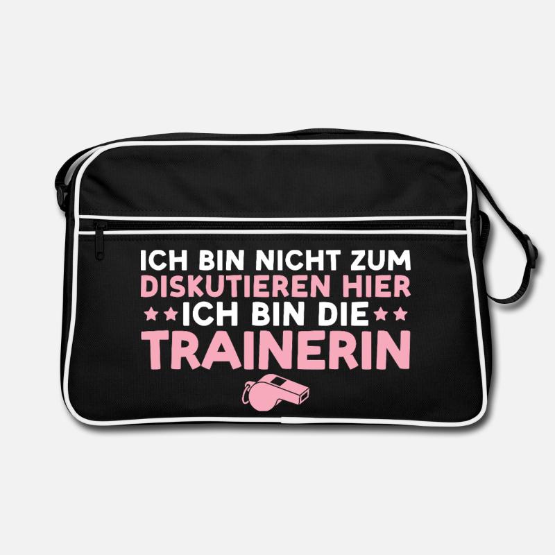 Trainerin Nicht zum diskutieren hier Coaching Retro Tasche