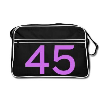 45 - Retro Bag - black/white - Front