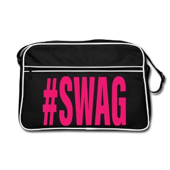 Swag Funny 2000S Nostalgia Y2K Hashtag Meme - Retro Tasche - Schwarz/Weiß - Vorne