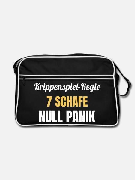 Krippenspiel-Regie: Null Panik - Retro Tasche - Schwarz/Weiß