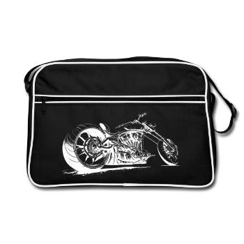 Chopper Motorcycle Design Motorcycle Club Motorcycle - Sac Retro - noir/blanc - Devant