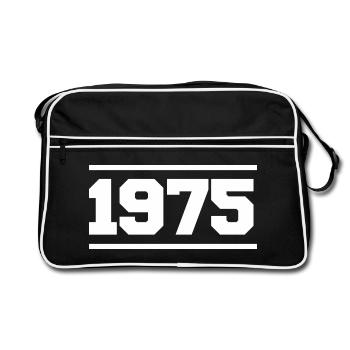 1975 Cadeau rétro 1975 original 1975 - Sac Retro - noir/blanc - Devant