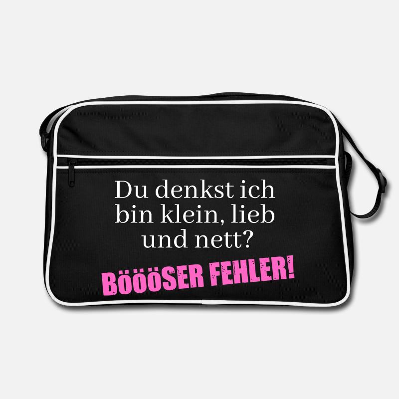 Du denkst ich bin klein, lieb und nett Retro Tasche