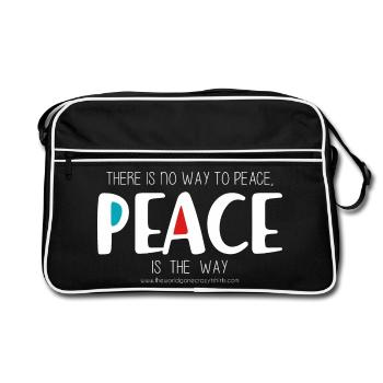 Peace 2 (sombre) - Sac Retro - noir/blanc - Devant