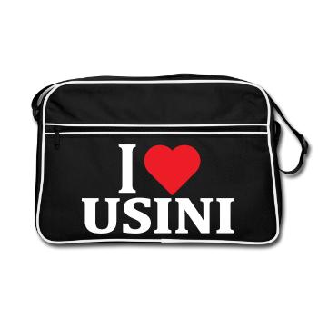 t-shirt Io amo Usini t-shirt Sardegna - Retro Bag - black/white - Front