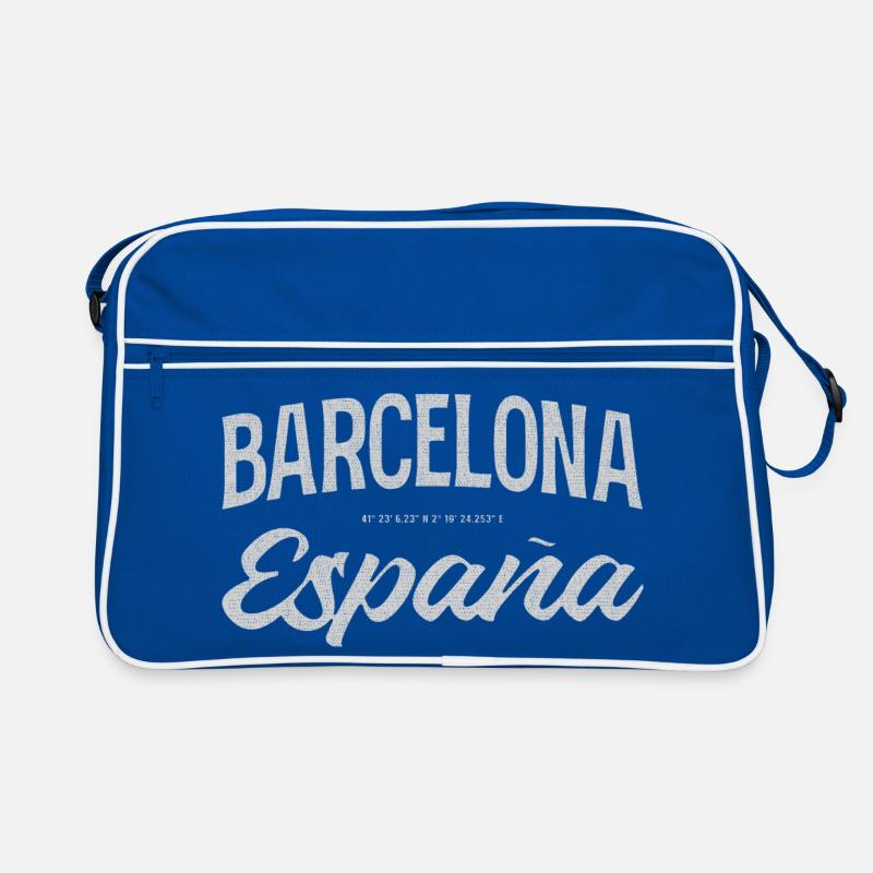 Barcelona Espana Script Design Retro Tasche