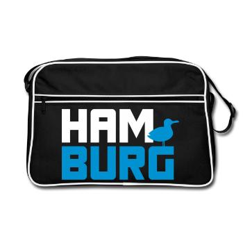 Hamburg Seagull Moin Vector North Sea Fan Sea Anchor - Sac Retro - noir/blanc - Devant