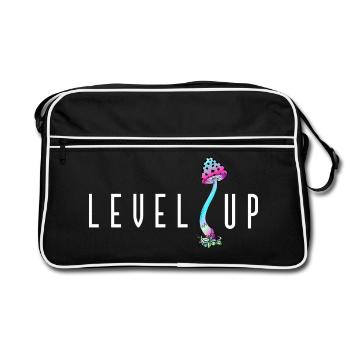 LEVEL UP Champignon - Sac Retro - noir/blanc - Devant