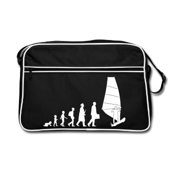 Windsurfing Evolution - Retro Bag - black/white - Front