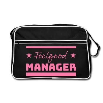 Tshirt Feelgood Manager Stars pink - Retro Bag - black/white - Front