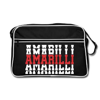 t-shirt amarilli t-shirt gift stacked text - Retro Bag - black/white - Front