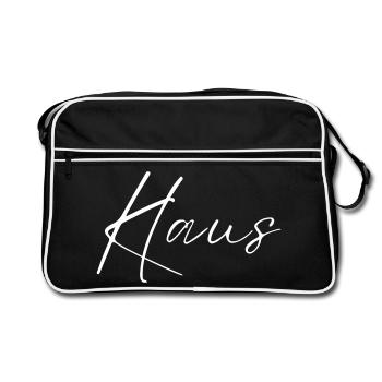 T-shirt Nom Klaus cadeau pour hommes - Sac Retro - noir/blanc - Devant
