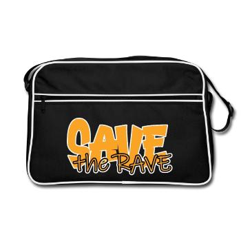 Sauvez la rave - Sac Retro - noir/blanc - Devant