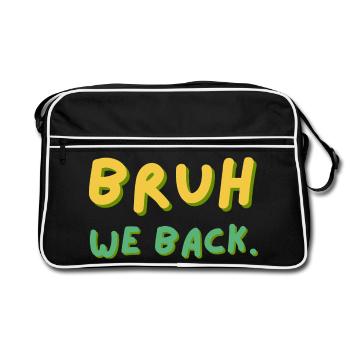 Mec, on soutient le lettrage rétro - Sac Retro - noir/blanc - Devant