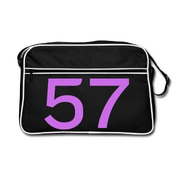 57 - Retro Bag - black/white - Front