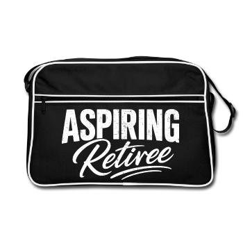 Aspiring Retiree - Retro Bag - black/white - Front