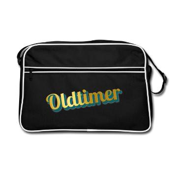 oldtimer - Retro Tasche - Schwarz/Weiß - Vorne