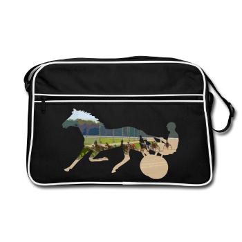 horse racing - Retro Bag - black/white - Front